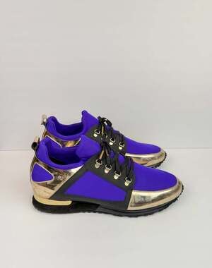 Vinci Leather The Emir Gold/Purple Limited Edition Sneakers US 12.5 - 13 EU 46
